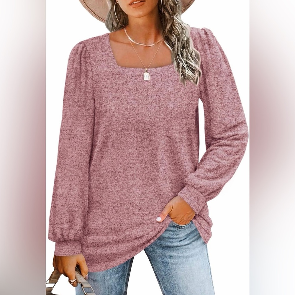 Women's Pink Sweater with Ruched Sleeves